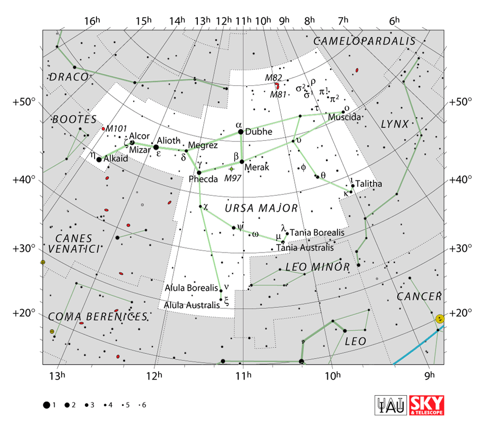 Carte constellation Grande Ourse